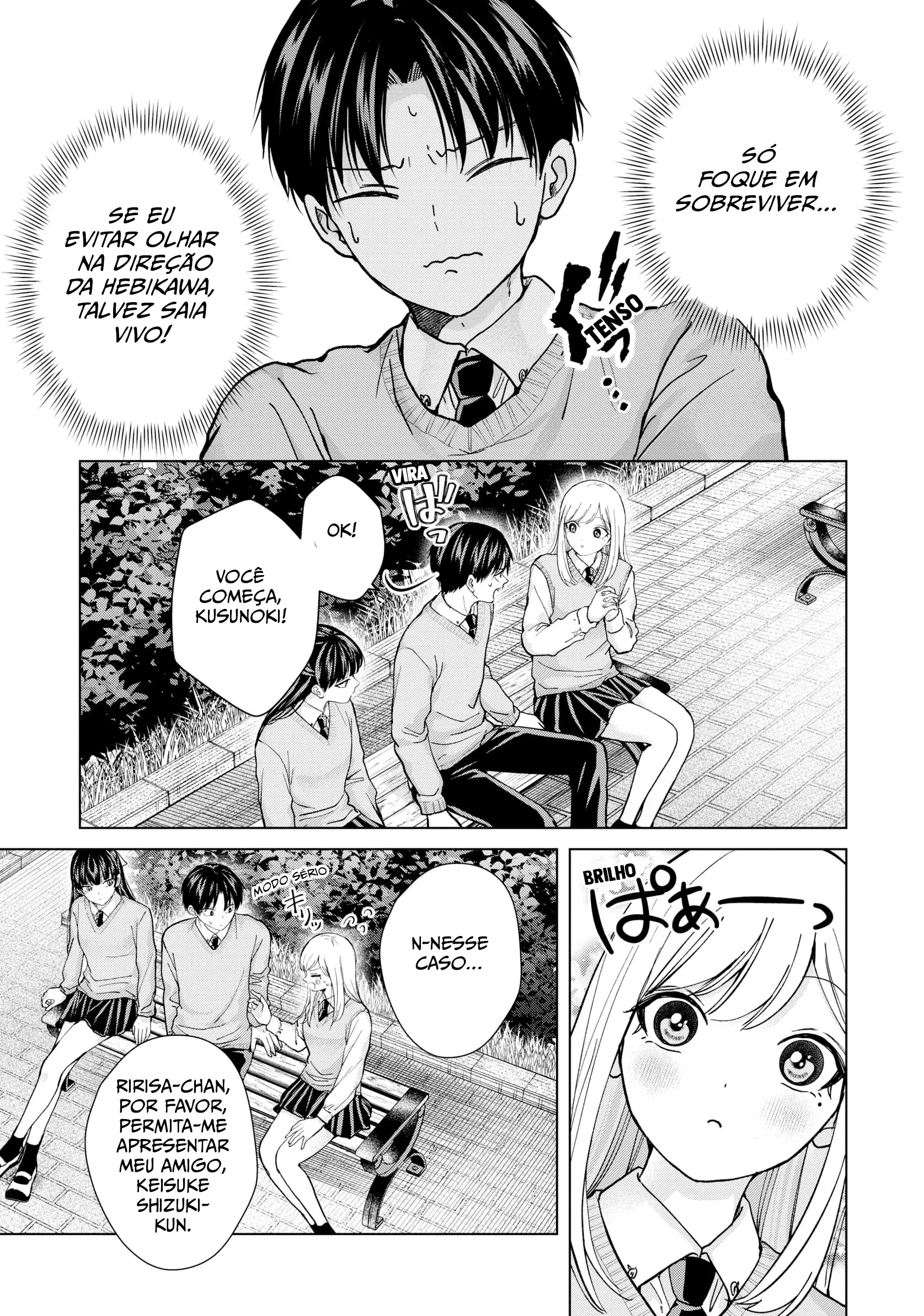 Kusunoki Fracassou em Estrear no Ensino Médio Capitulo 13 Pagina 14