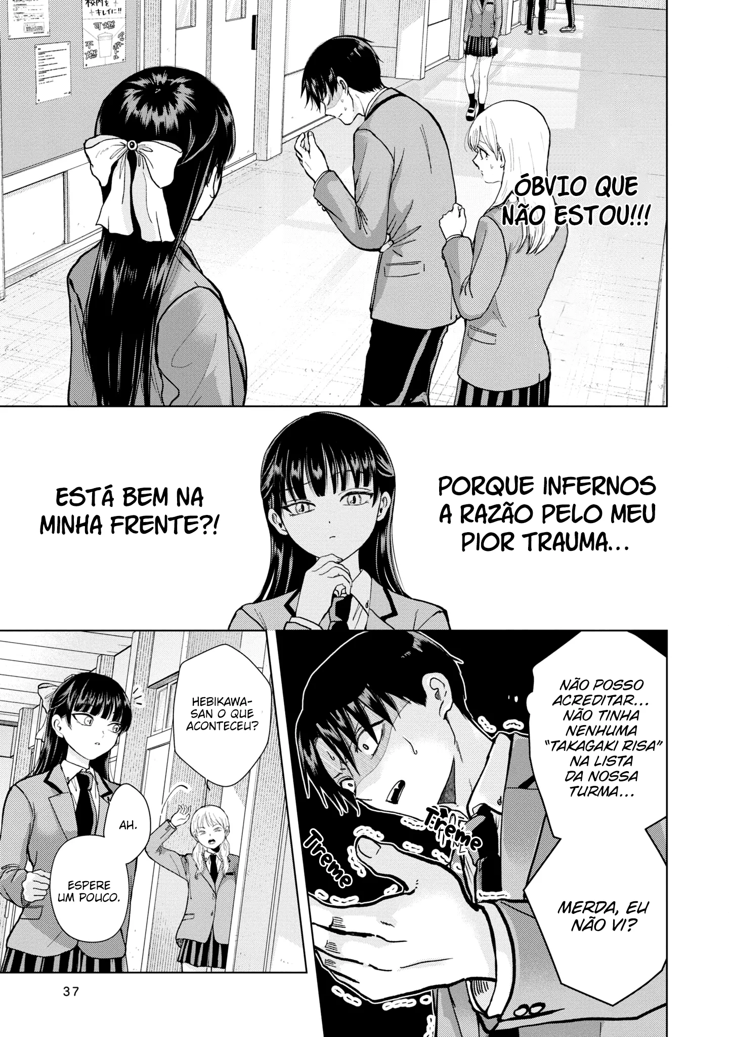 Kusunoki Fracassou em Estrear no Ensino Médio Capitulo 2 Pagina 4