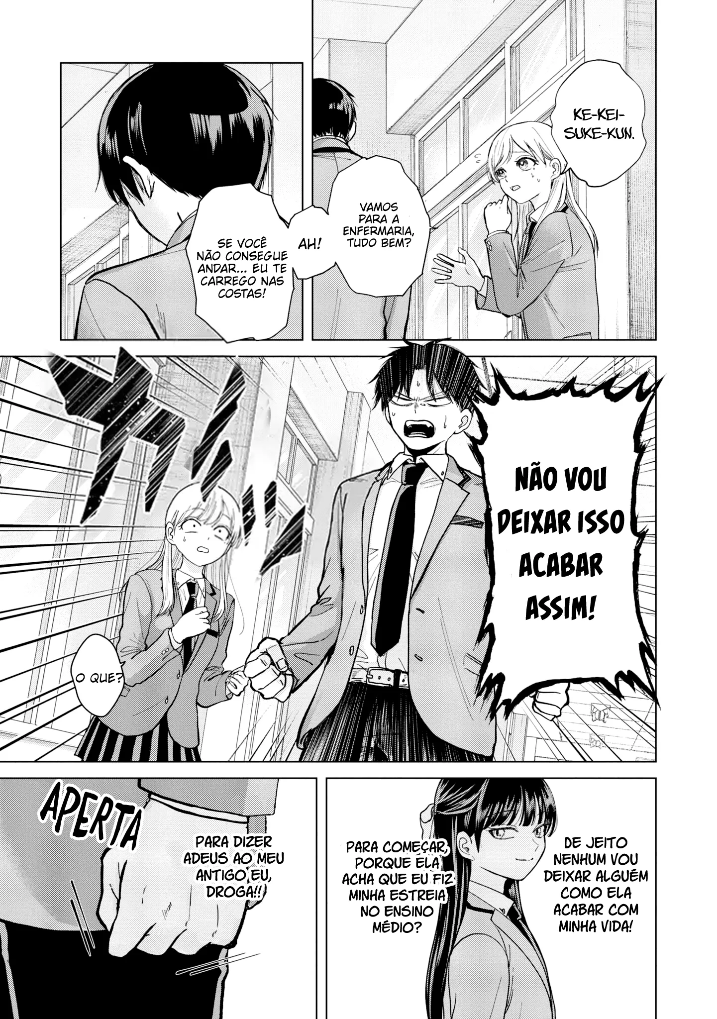 Kusunoki Fracassou em Estrear no Ensino Médio Capitulo 2 Pagina 8
