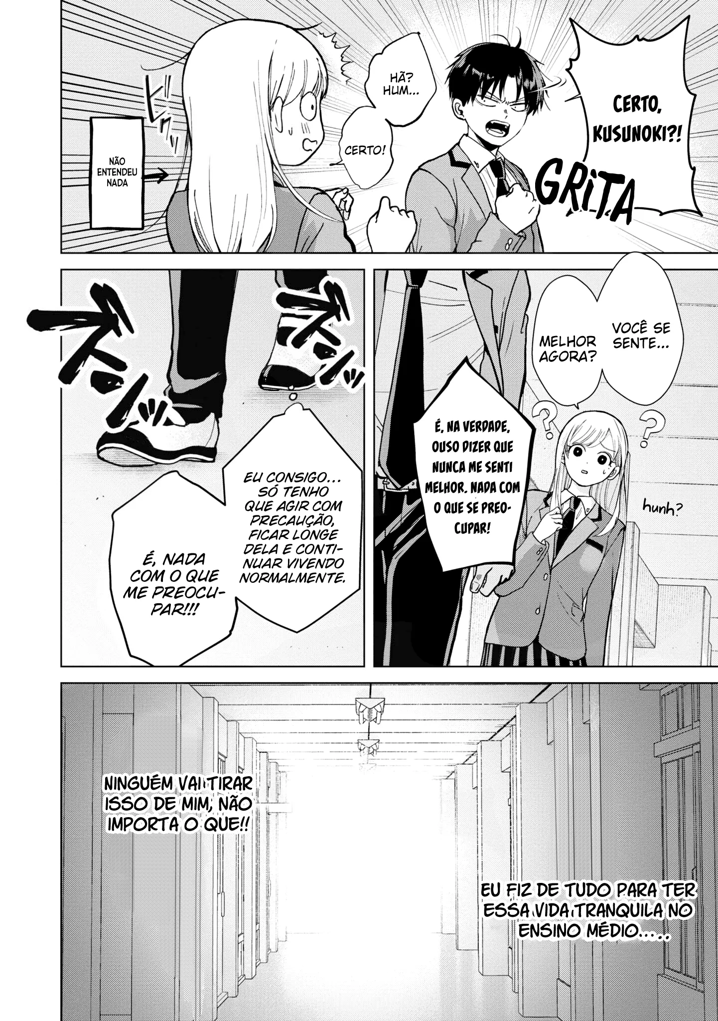 Kusunoki Fracassou em Estrear no Ensino Médio Capitulo 2 Pagina 9