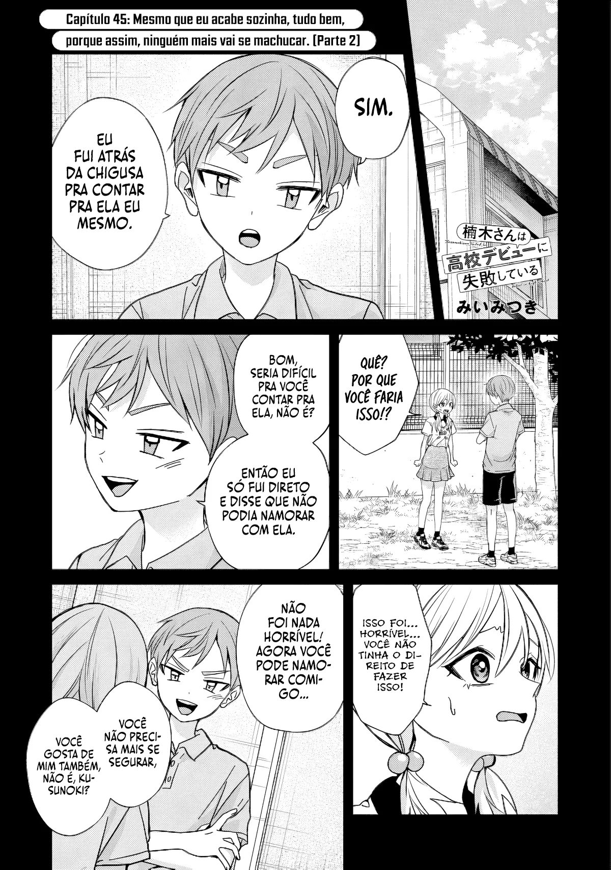 Kusunoki Fracassou em Estrear no Ensino Médio Capitulo 45 Pagina 28