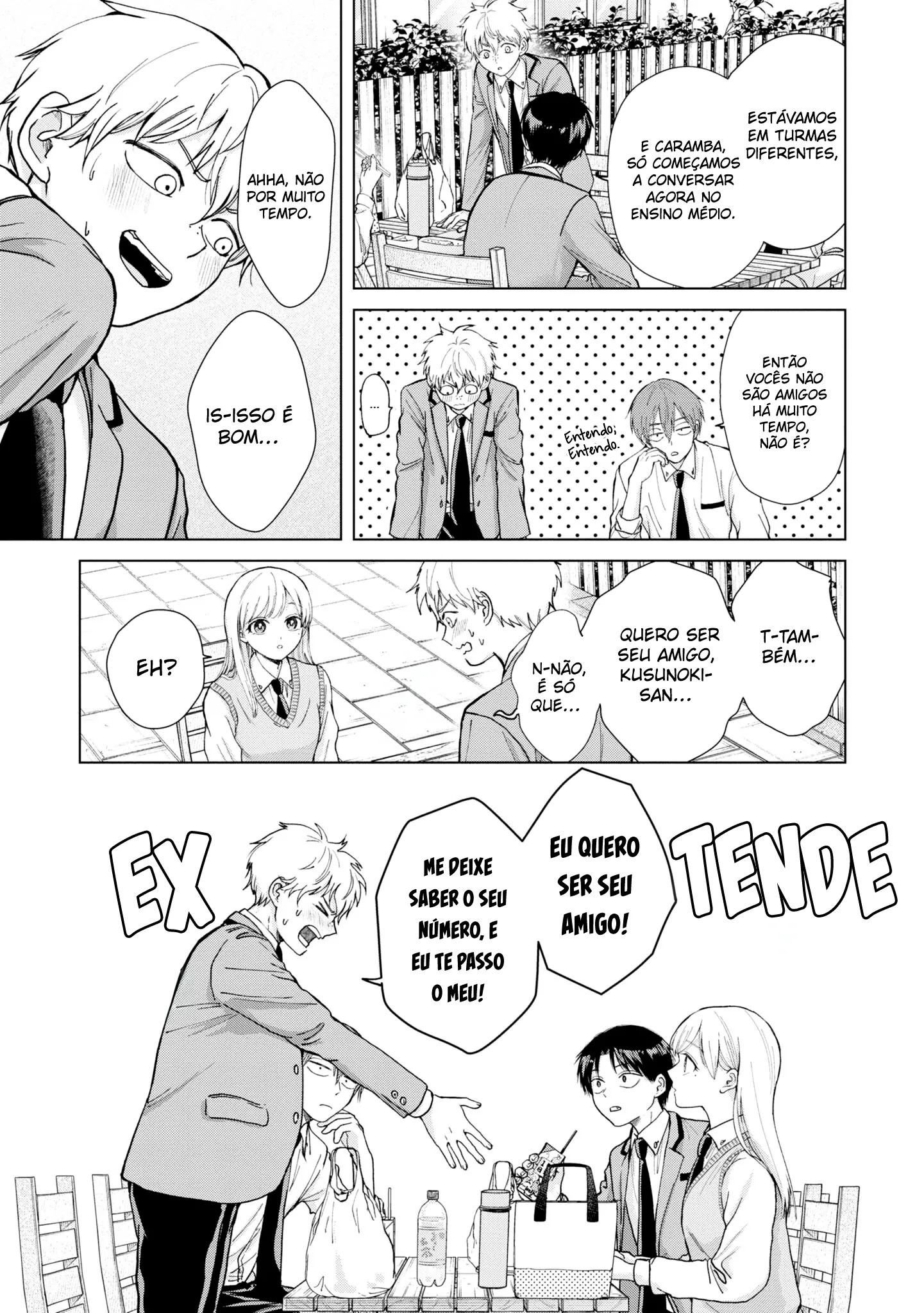 Kusunoki Fracassou em Estrear no Ensino Médio Capitulo 5 Pagina 4